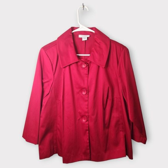 Dress Barn 3-Button Cropped Blazer 1X - Picture 1 of 4